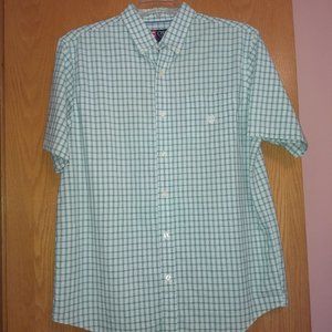Chaps Button Down Short Sleeve Shirt Size L/G